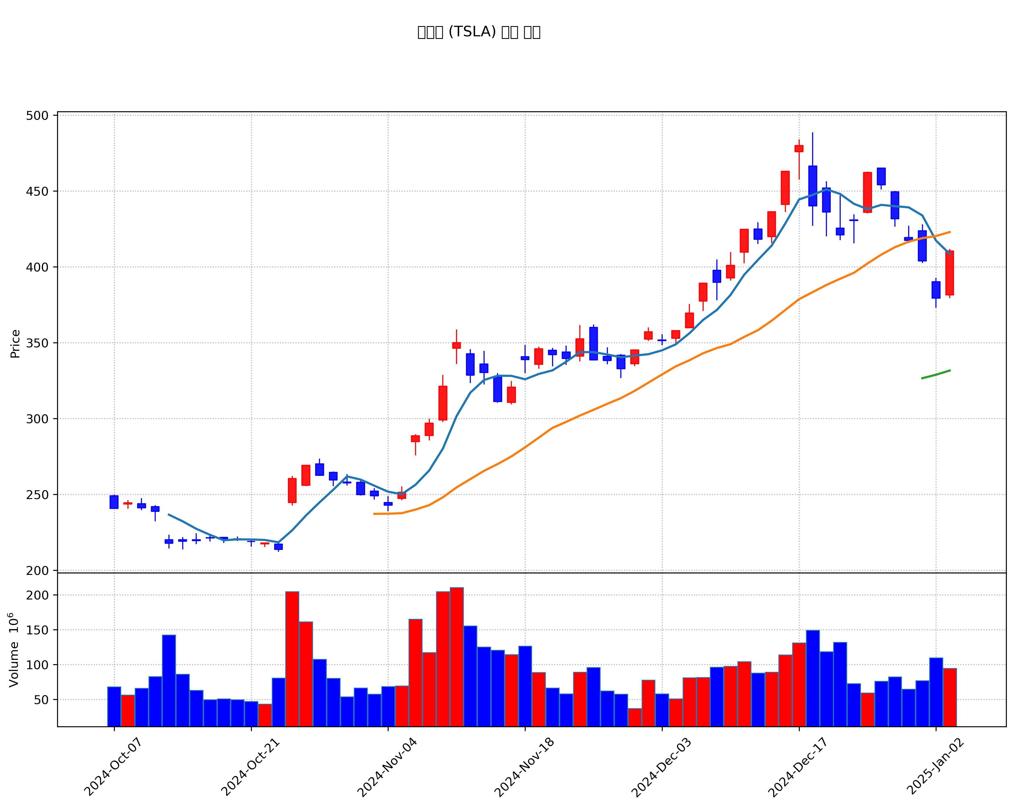 테슬라 (TSLA) 주가 차트